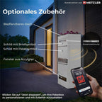 Metzler Paketbox mit 2 Briefkästen | personalisiert mit Gravur | Edelstahl-Namensschild | mit Briefeinwurf | Bispo 2