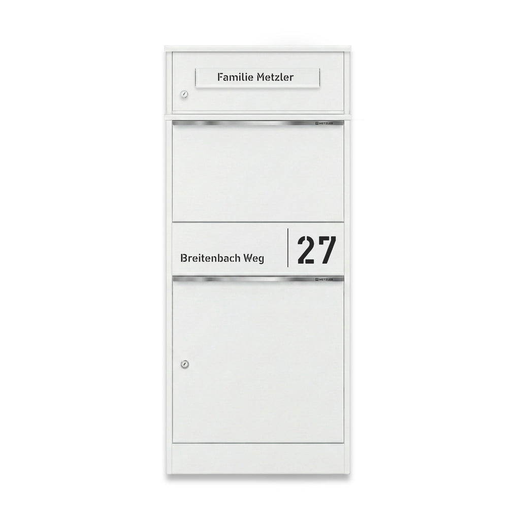 Ersatz Namensschild aus Edelstahl passend zur Paketbox Taren
