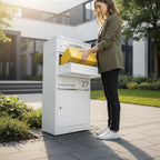 Metzler Paketbox mit Briefkasten | personalisiert mit Gravur | Edelstahl-Namensschild | mit Briefeinwurf | Taren