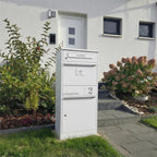Metzler Paketbox mit Briefkasten | personalisiert mit Gravur | Edelstahl-Namensschild | mit Briefeinwurf | Taren