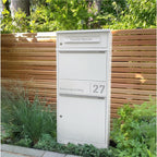 Metzler Paketbox mit Briefkasten | personalisiert mit Gravur | Edelstahl-Namensschild | mit Briefeinwurf | Taren