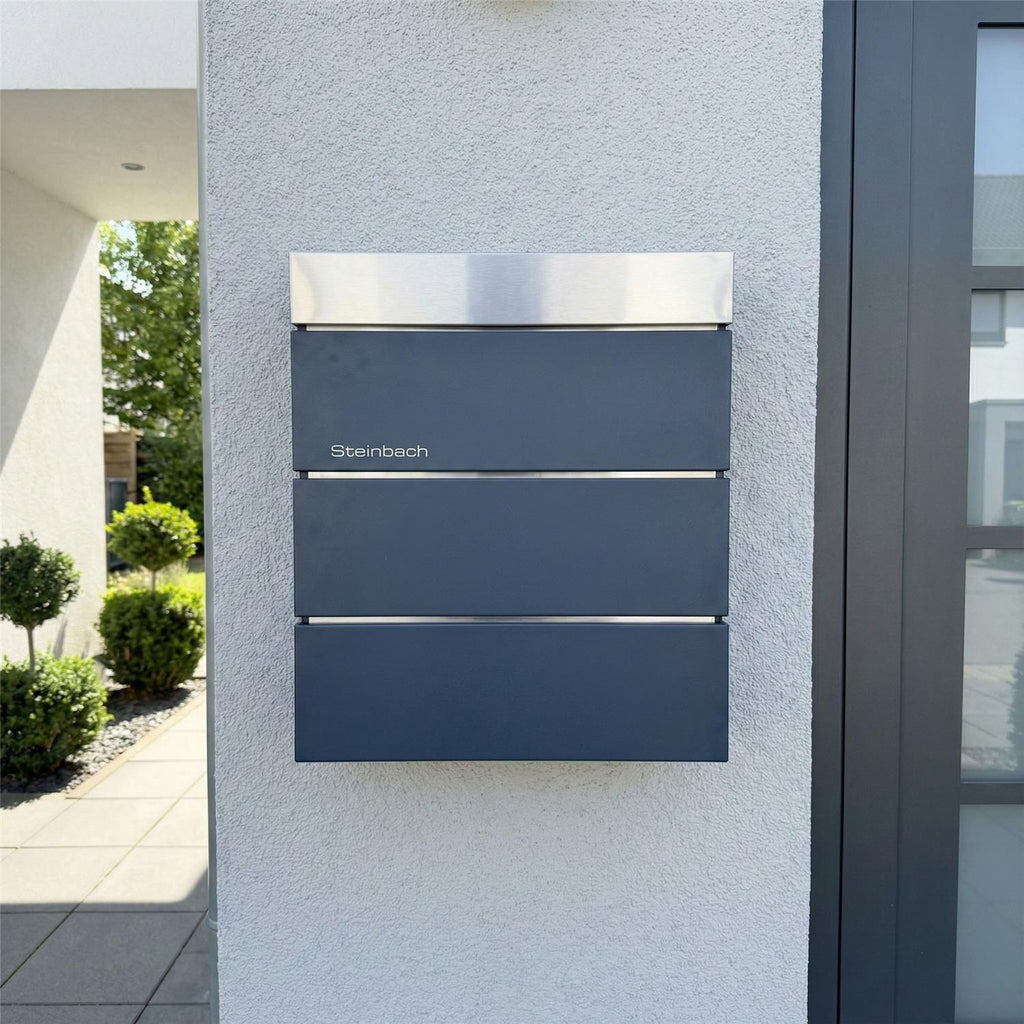 Metzler Briefkasten Anthrazit Gravur optional | Masiva
