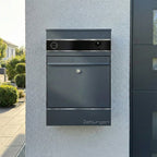 Metzler Briefkasten mit VDM10 2.0 Video-Türsprechanlage | 1 Klingel | RAL7016 Anthrazit