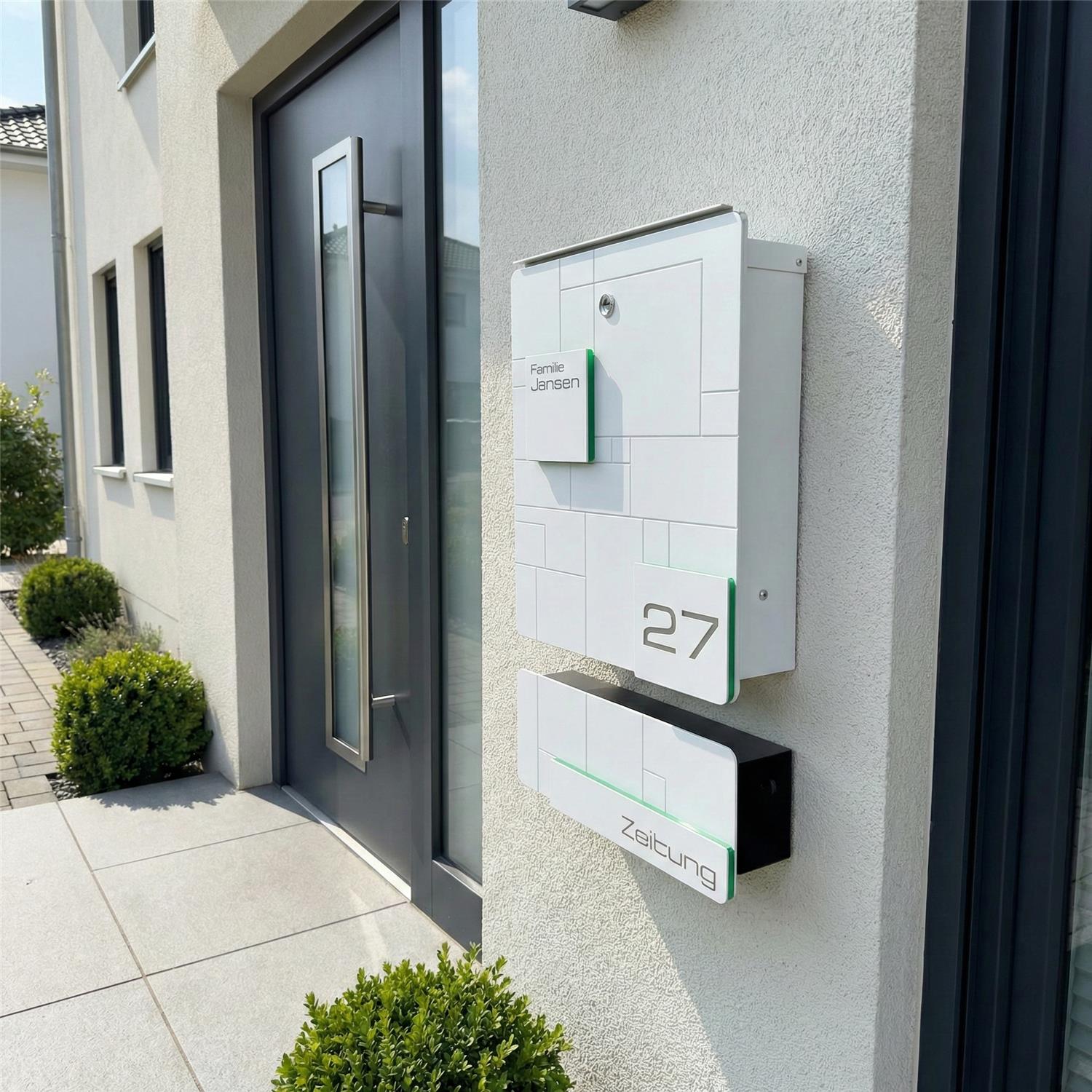 Metzler Briefkasten Edelstahl Gravur optional | Modell02
