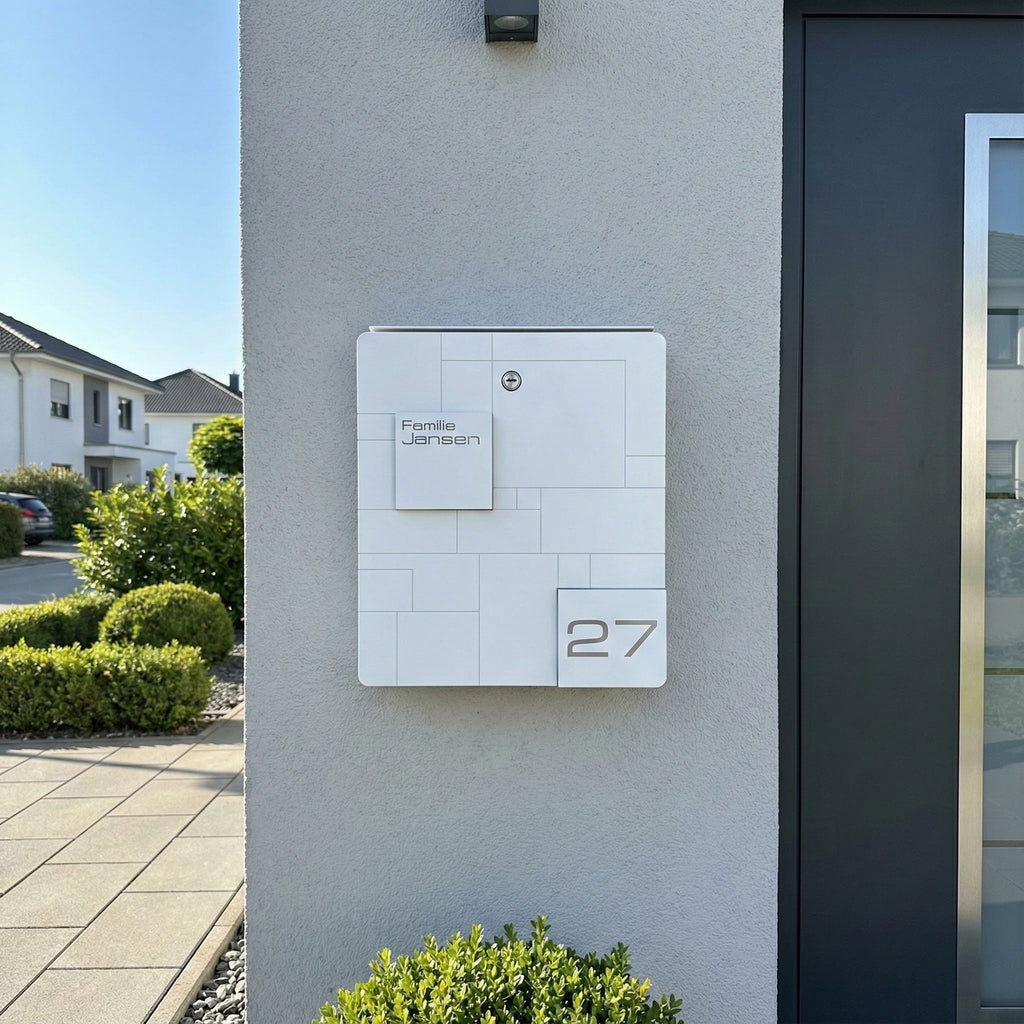 Metzler Briefkasten Edelstahl Gravur optional | Modell02