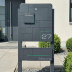 Metzler Standbriefkasten Anthrazit Edelstahl Gravur optional | 02