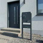 Metzler Standbriefkasten Anthrazit Edelstahl Gravur optional | 02