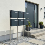 Metzler Standbriefkasten Mehrfamilienhaus | 6er | personalisiert mit Gravur