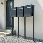 Metzler Standbriefkasten Mehrfamilienhaus | 3er | personalisiert mit Gravur
