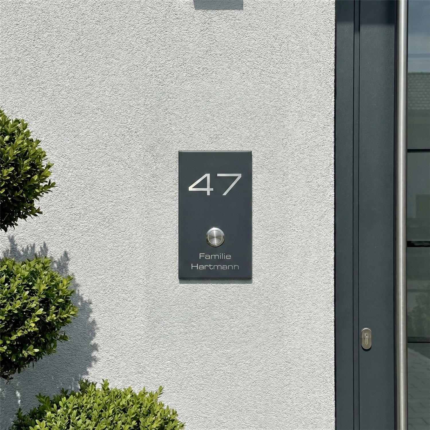 Metzler Funkklingel für Einfamilienhaus | personalisiert mit Gravur | Alan