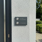 Metzler Klingel Aufputz Zweifamilienhaus Gravur | Vitus M2