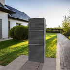 Metzler Paketbox mit 2 Briefkästen | zweifacher Briefeinwurf | für Pakete bis zur Größe M | rostfrei | Bispo