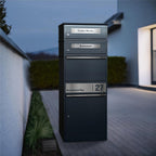 Metzler Paketbox mit 2 Briefkästen | LED | personalisiert mit Gravur | Bispo 2