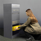 Metzler Paketbox mit 2 Briefkästen | LED | personalisiert mit Gravur | Bispo 2