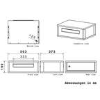 Metzler Brieffach für Paketbox Modellreihe Zivo 2 | personalisiert mit Gravur | Anthrazit