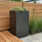 Metzler Mülltonnenbox mit Pflanzdach | 1er | 240l | aus Aluminium | rostfrei & massiv