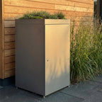 Metzler Mülltonnenbox mit Pflanzdach | 1er | 240l | aus Aluminium | rostfrei & massiv