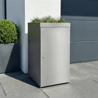 Metzler Mülltonnenbox mit Pflanzdach | 1er | 240l | aus Aluminium | rostfrei & massiv