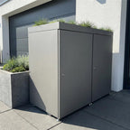 Metzler Mülltonnenbox mit Pflanzdach | 2er | 240l | aus Aluminium | rostfrei & massiv