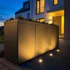 Metzler Mülltonnenbox mit Pflanzdach | 4er | 240l | aus Aluminium | rostfrei & massiv