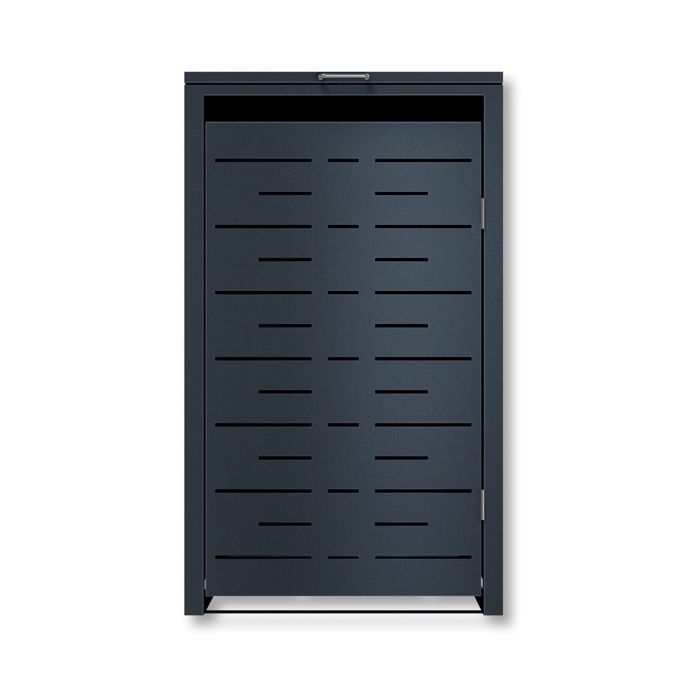 Metzler Design-Mülltonnenbox | 1er | 240l | horizontale Designlinien | Anthrazit RAL 7016 | Nexus