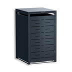 Metzler Design-Mülltonnenbox | 1er | 240l | horizontale Designlinien | Anthrazit RAL 7016 | Nexus