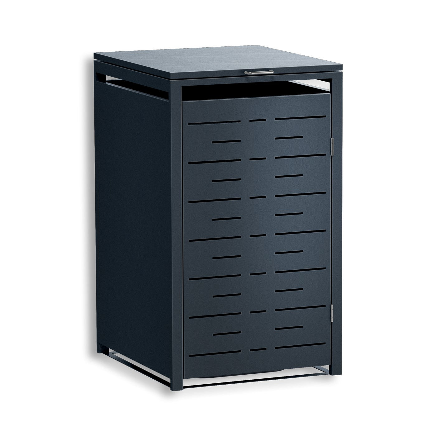 Metzler Design-Mülltonnenbox | 1er | 240l | horizontale Designlinien | Anthrazit RAL 7016 | Nexus
