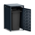 Metzler Design-Mülltonnenbox | 1er | 240l | horizontale Designlinien | Anthrazit RAL 7016 | Nexus
