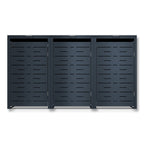 Metzler Design-Mülltonnenbox | 3er | 240l | Anthrazit RAL 7016 | horizontale Designlinien | Nexus