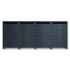 Metzler Design-Mülltonnenbox | 4er | 240l | Anthrazit RAL 7016 | horizontale Designlinien | Nexus