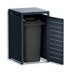 Metzler Design-Mülltonnenbox | 1er | 240l | Quadratmuster | Anthrazit RAL 7016 | Geo