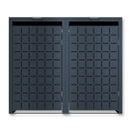 Metzler Design-Mülltonnenbox | 2er | 240l | Anthrazit RAL 7016 | Quadratmuster | Geo
