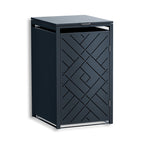 Metzler Design-Mülltonnenbox | 1er | 240l | Anthrazit RAL 7016 | Rautenmuster | Prisma