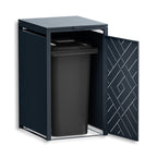 Metzler Design-Mülltonnenbox | 1er | 240l | Anthrazit RAL 7016 | Rautenmuster | Prisma