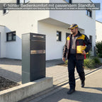 Metzler Paketbox mit Briefkasten | Entnahme auf der Rückseite | personalisiert mit Gravur | Zivo 2