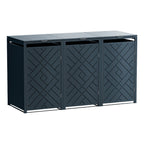Metzler Design-Mülltonnenbox | 3er | 240l | Rautenmuster | Anthrazit RAL 7016 | Prisma