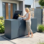 Metzler Mülltonnenbox | 4er | 240l | aus Aluminium | rostfrei & massiv