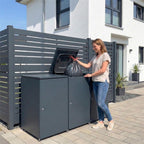Metzler Mülltonnenbox | 3er | 240l | aus Aluminium | rostfrei & massiv