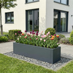 Metzler Hochbeet S für den Garten | kompakte Größe | RAL 7016 Anthrazitgrau | 25 x 100 x 27 cm