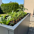 Metzler Hochbeet L für den Garten | kompakte Größe | RAL 7016 Anthrazitgrau | 25 x 100 x 77 cm