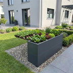 Metzler Hochbeet M für den Garten | kompakte Größe | RAL 7016 Anthrazitgrau | 25 x 100 x 52 cm
