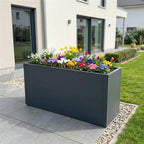 Metzler Hochbeet M für den Garten | kompakte Größe | RAL 7016 Anthrazitgrau | 25 x 100 x 52 cm