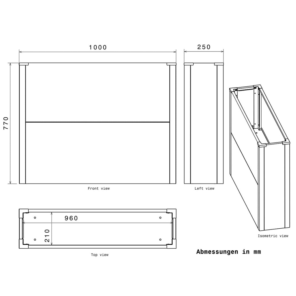 Metzler 3er-Set aus den Hochbeeten S, M und L | RAL 7016 Anthrazitgrau | 75  x 100 x 77 cm