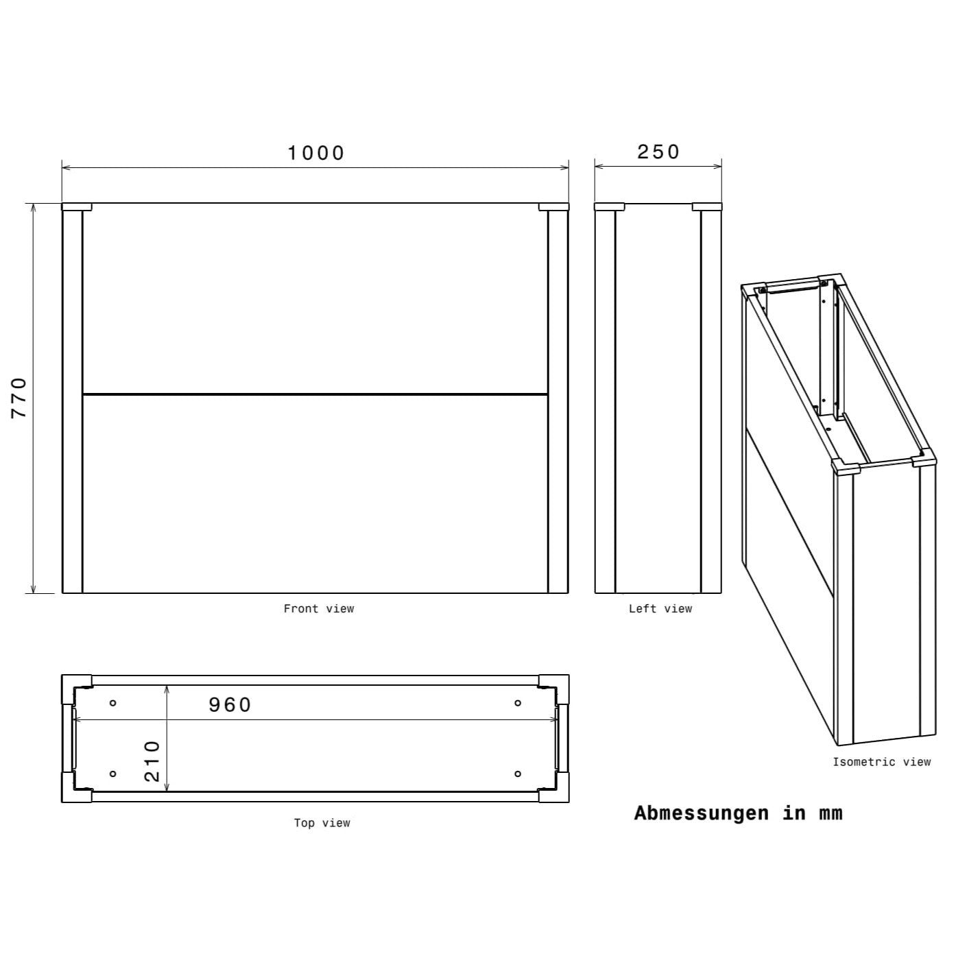 Metzler 3er-Set aus den Hochbeeten S, M und L | RAL 7016 Anthrazitgrau | 75  x 100 x 77 cm