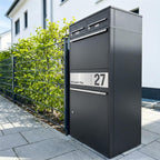 Metzler Paketbox XL mit zwei Briefkästen | austauschbarer Papiereinleger | personalisiert mit Gravur | Bispo Max 2