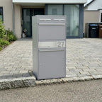 Metzler Paketbox XL mit zwei Briefkästen | austauschbarer Papiereinleger | personalisiert mit Gravur | Bispo Max 2
