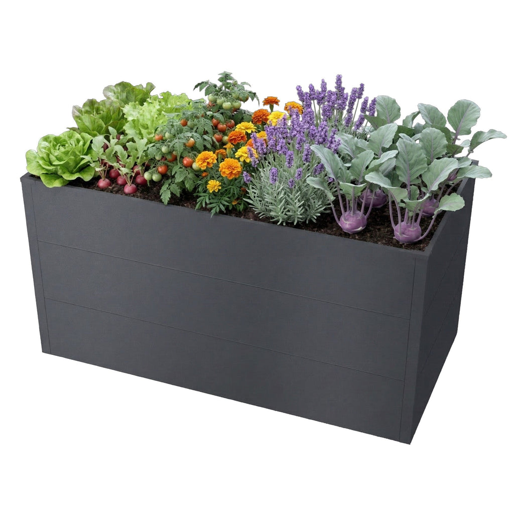 Metzler Hochbeet L für den Garten | Pulverbeschichtet | 150 x 75 x 77 cm