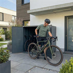 Metzler Fahrradgarage | Fahrradbox für zwei Fahrräder mit Führungsschienen | Anthrazit