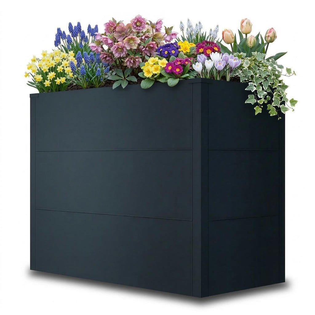 Metzler Hochbeet M für den Garten | Pulverbeschichtet | 100 x 50 x 77 cm