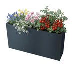 Metzler Hochbeet M für den Garten | kompakte Größe | RAL 7016 Anthrazitgrau | 25 x 100 x 52 cm